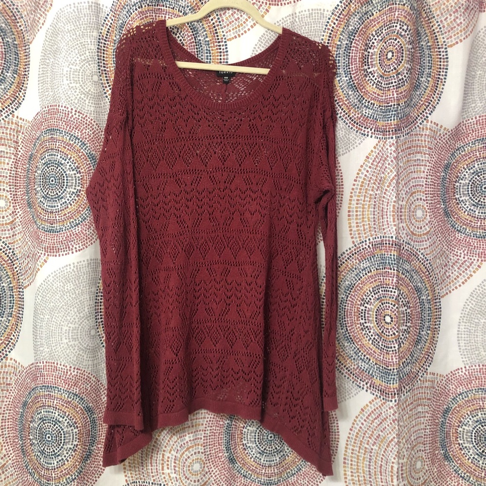Burgundy thin sweater